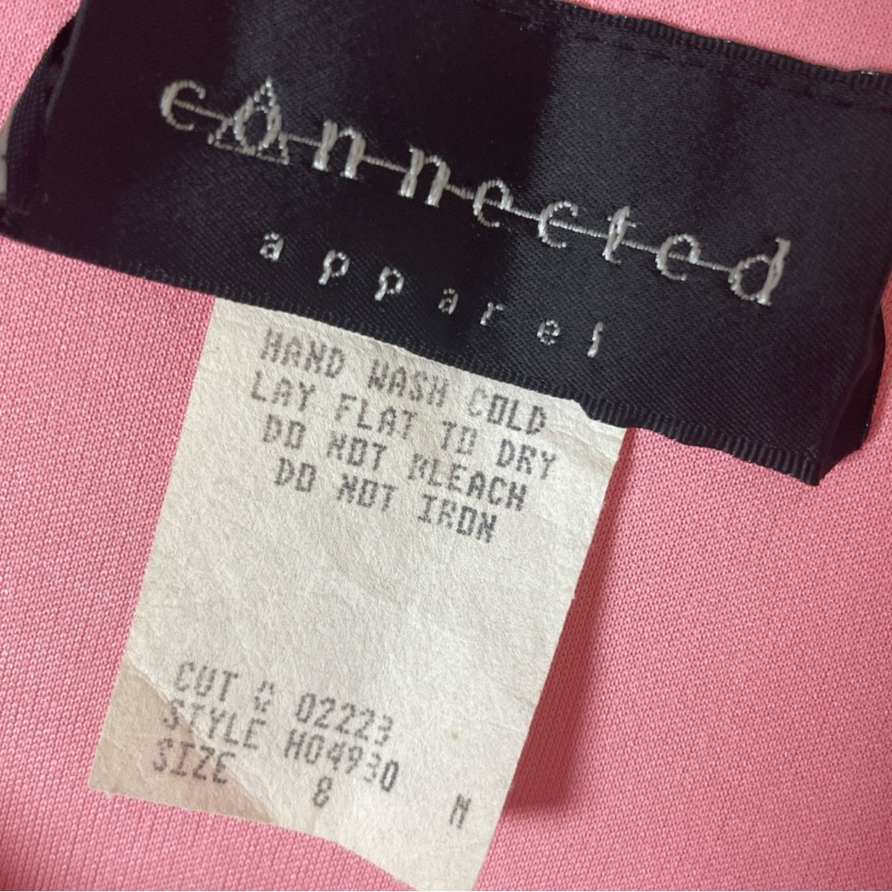 Connected Apparel Pink Floral Maxi Dress Women’s Sleeveless V-Neck Y2K Sz 8 - Picture 2 of 6
